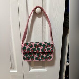 Anthropologie beaded olive bag